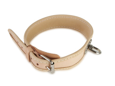 Blood tracking leather collar 50 cm nature