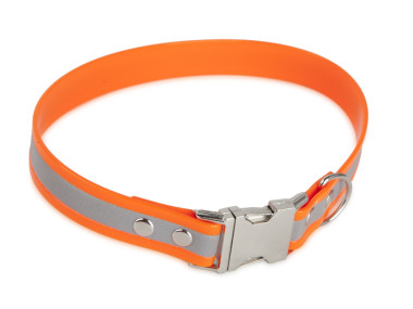 Firedog BioThane collar Clip Reflect 25 mm 36 cm orange