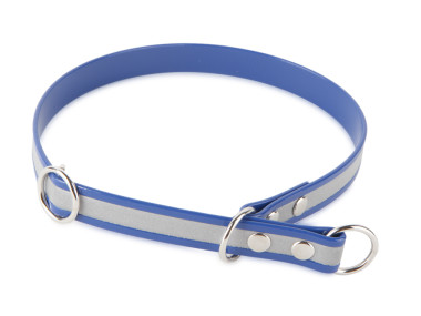 Firedog BioThane Halsband Sport Reflekt 19 mm 40 cm blau