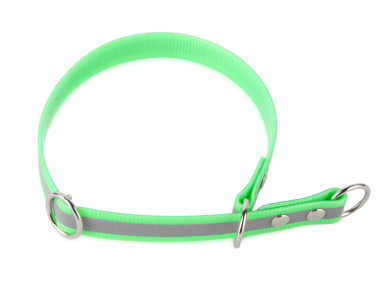 Firedog BioThane collar Sport Reflect 19 mm 45 cm light green