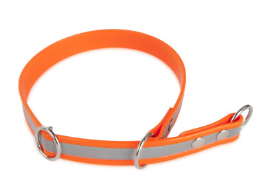 Firedog BioThane Halsband Sport Reflekt 19 mm 40 cm orange