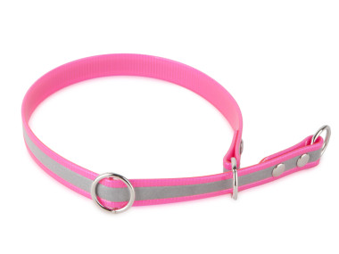 Firedog BioThane Halsband Sport Reflekt 19 mm 65 cm rosa