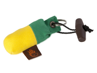Firedog Keychain minidummy green/yellow