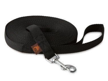 Firedog Tracking leash 20 mm classic snap hook 15 m black