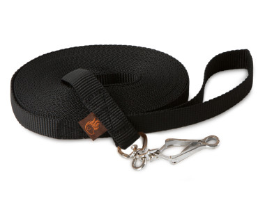 Firedog Tracking leash 20 mm scissor snap hook 8 m black