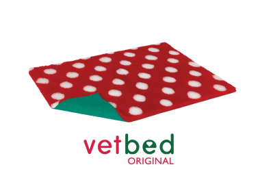 Vetbed® Original rot mit weißen Punkten 100 x 150 cm