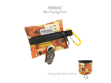 Firedog Mini Zásobník na sáčky na exkrementy nylon Doggies oranžový