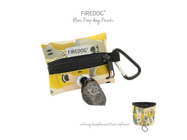 Firedog Mini Zásobník na sáčky na exkrementy nylon Doggies žltý