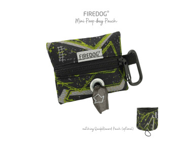 Firedog Mini Zásobník na sáčky na exkrementy nylon Lime Splash