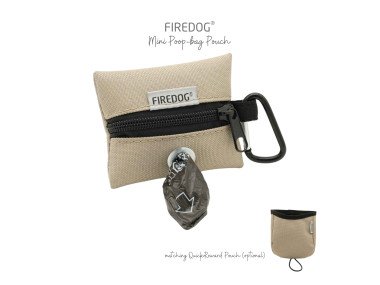 Firedog Mini Zásobník na sáčky na exkrementy nylon béžový