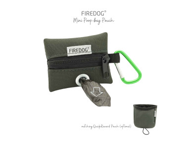 Firedog Mini Zásobník na sáčky na exkrementy nylon poľovnícky zelený