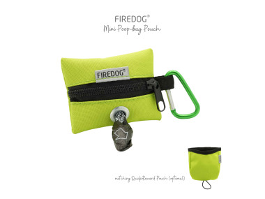 Firedog Mini Zásobník na sáčky na exkrementy nylon neónovozelený