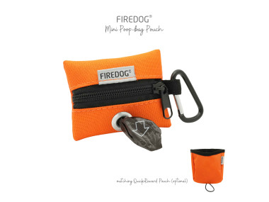Firedog Mini Zásobník na sáčky na exkrementy nylon oranžový