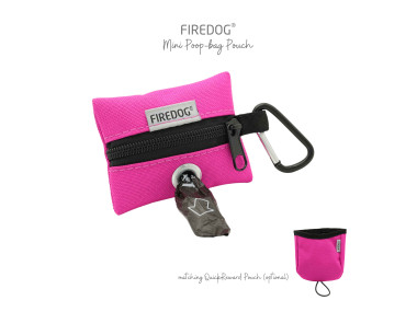 Firedog Mini Zásobník na sáčky na exkrementy nylon ružový