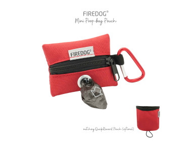 Firedog Mini Zásobník na sáčky na exkrementy nylon červený