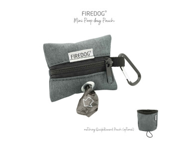 Firedog Mini Zásobník na sáčky na exkrementy Softshell tmavošedý melír