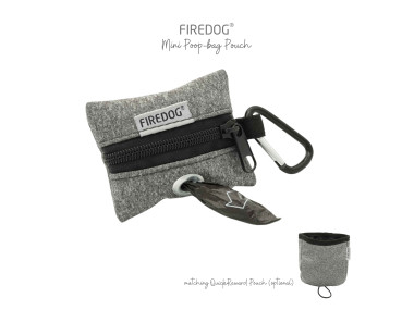 Firedog Mini Zásobník na sáčky na exkrementy Softshell šedý melír