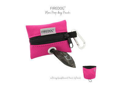 Firedog Mini Zásobník na sáčky na exkrementy Softshell hot pink