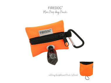 Firedog Mini Zásobník na sáčky na exkrementy Softshell neónovooranžový