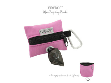 Firedog Mini Zásobník na sáčky na exkrementy Softshell ružový