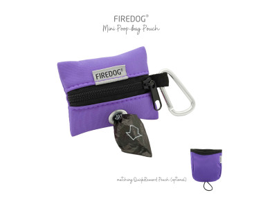 Firedog Mini Zásobník na sáčky na exkrementy Softshell fialový