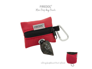 Firedog Mini Zásobník na sáčky na exkrementy Softshell červený