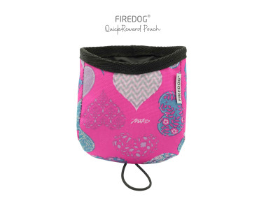 Firedog QuickReward vrecko na maškrty nylon Fuchsia Hearts