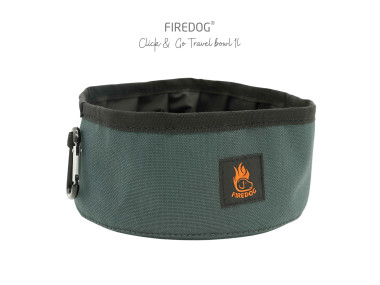 Firedog Click & Go cestovná miska 1,0 L šedá