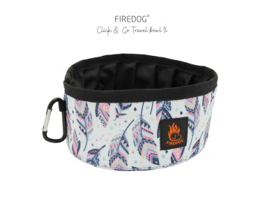 Firedog Click & Go travel bowl 1,0 L Feather Dream