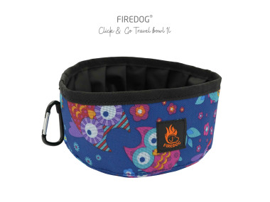 Firedog Click & Go travel bowl 1,0 L Happy Owls
