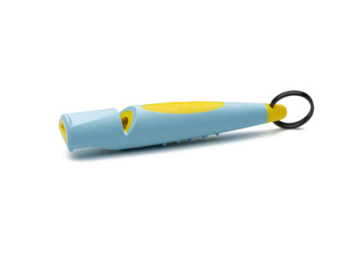 ACME ALPHA Einzelpfeife 211 1/2 babyblau mit gelb + Pfeifenband kostenlos