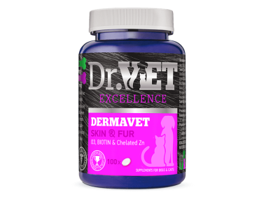 Dr.VET Excellence DERMAVET Skin & Fur 100 g 100 tablets