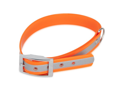 Firedog BioThane Halsband Basic Reflekt 19 mm 30-38 cm orange