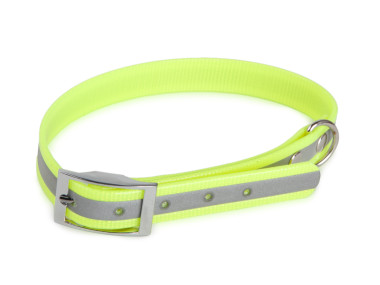 Firedog BioThane Halsband Basic Reflekt 19 mm 30-38 cm gelb