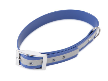 Firedog BioThane collar Basic Reflect 25 mm 35-43 cm blue