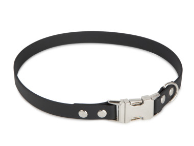 Firedog BioThane collar Clip 19 mm 36 cm black