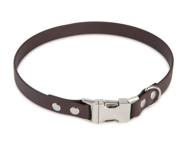 Firedog BioThane collar Clip 19 mm 35 cm dark brown