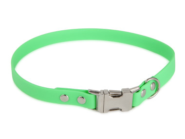 Firedog BioThane collar Clip 19 mm 48 cm light green