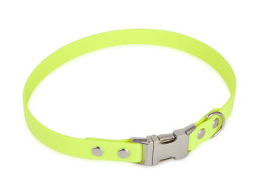 Firedog BioThane collar Clip 19 mm 37 cm neon yellow