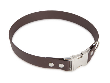 Firedog BioThane Halsband Clip 25 mm 54 cm dunkelbraun