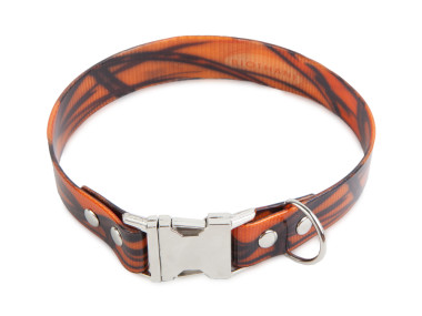 Firedog BioThane Halsband Clip 25 mm 46 cm camo orange