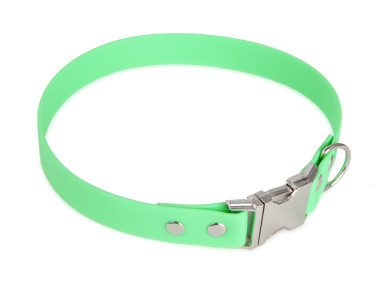 Firedog BioThane collar Clip 25 mm 36 cm light green