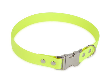 Firedog BioThane collar Clip 25 mm 35 cm neon yellow