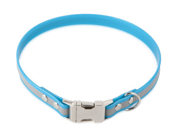 Firedog BioThane Halsband Clip Reflekt 25 mm 51 cm türkis