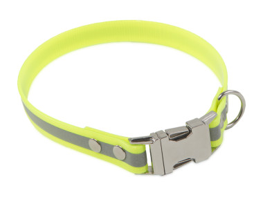 Firedog BioThane obojok Clip Reflect 19 mm 46 cm žltý