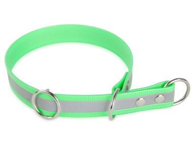 Firedog BioThane collar Sport Reflect 25 mm 45 cm light green