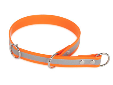 Firedog BioThane Halsband Sport Reflekt 25 mm 55 cm orange