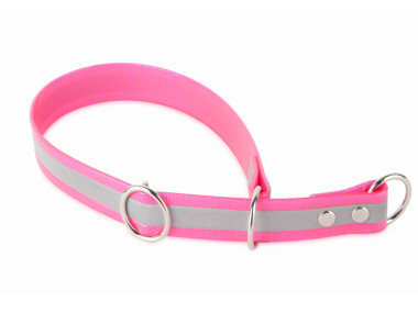 Firedog BioThane Halsband Sport Reflekt 25 mm 65 cm rosa