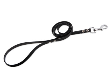 Firedog BioThane Dog leash 13 mm 1,2 m with handle & D-ring black