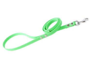 Firedog BioThane Dog leash 13 mm 1,2 m with handle & D-ring light green